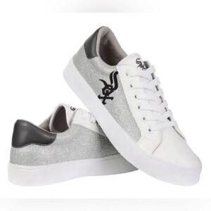 NWT FOCO MLB Women’s Chicago White Sox Glitter Logo Sneakers Tennis Shoes Size 8